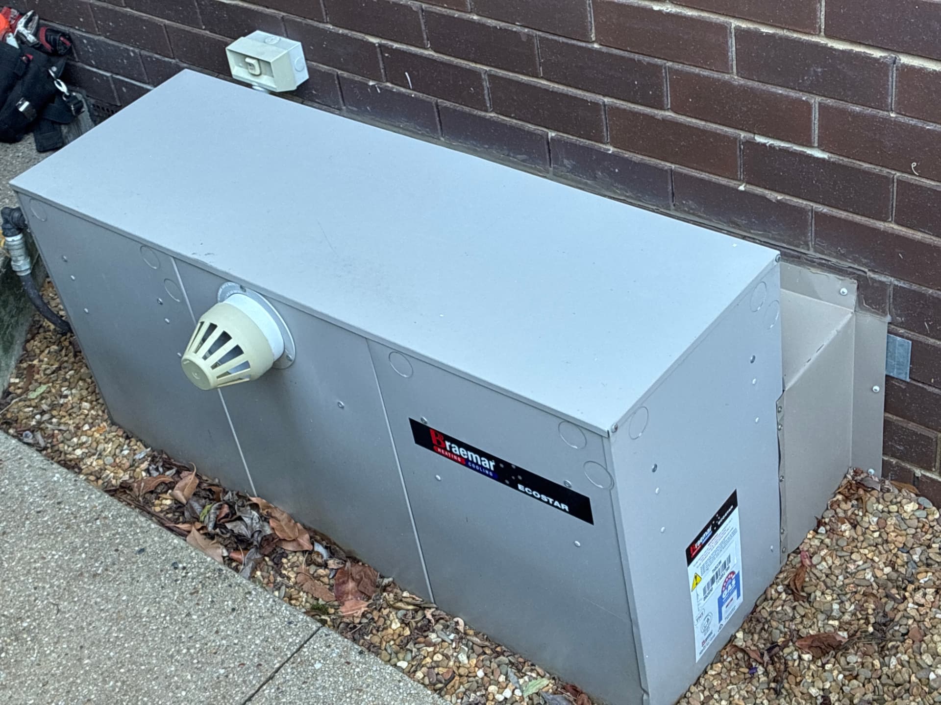 Ageing ducted gas heater — assessed for replacement